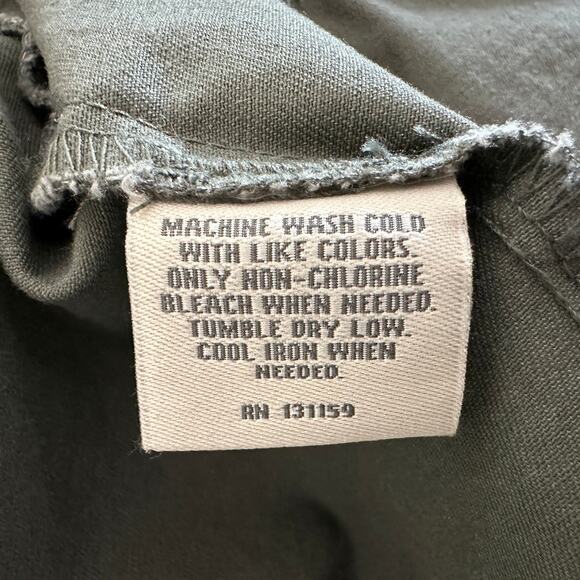 Style & Co. Hooded Utility Jacket WMNS M Green Long Sleeve Zip Up Button Pockets - Picture 8 of 10